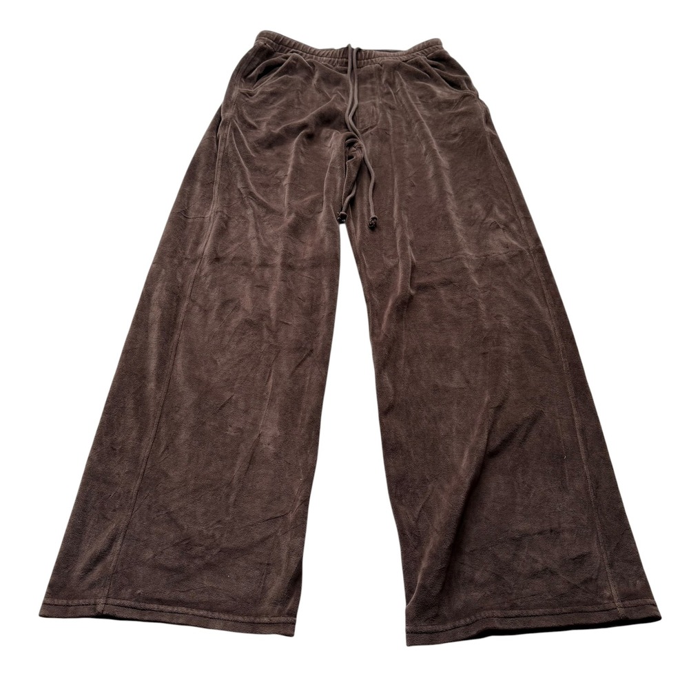 CITIZENS OF HUMANITY Brynn Drawstring Pant Brown Velour Wide Leg Women's Small